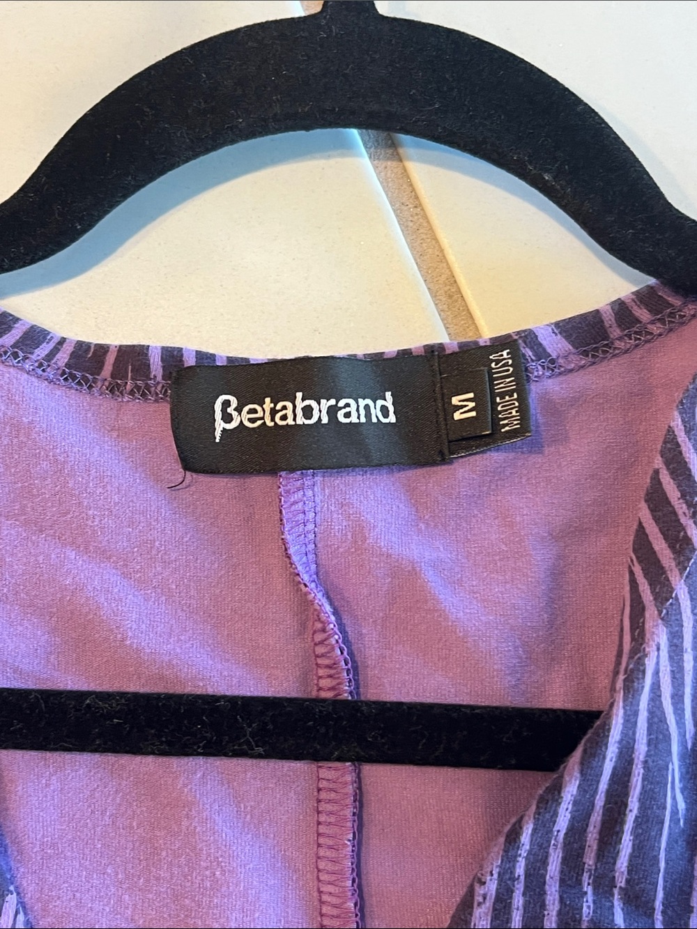 Betabrand wrap skort romper Medium purple stripes - Picture 3 of 9